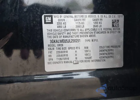 2018 GMC Terrain Slt Diesel from USA, damaged, VIN 3GKALWEU5JL258291